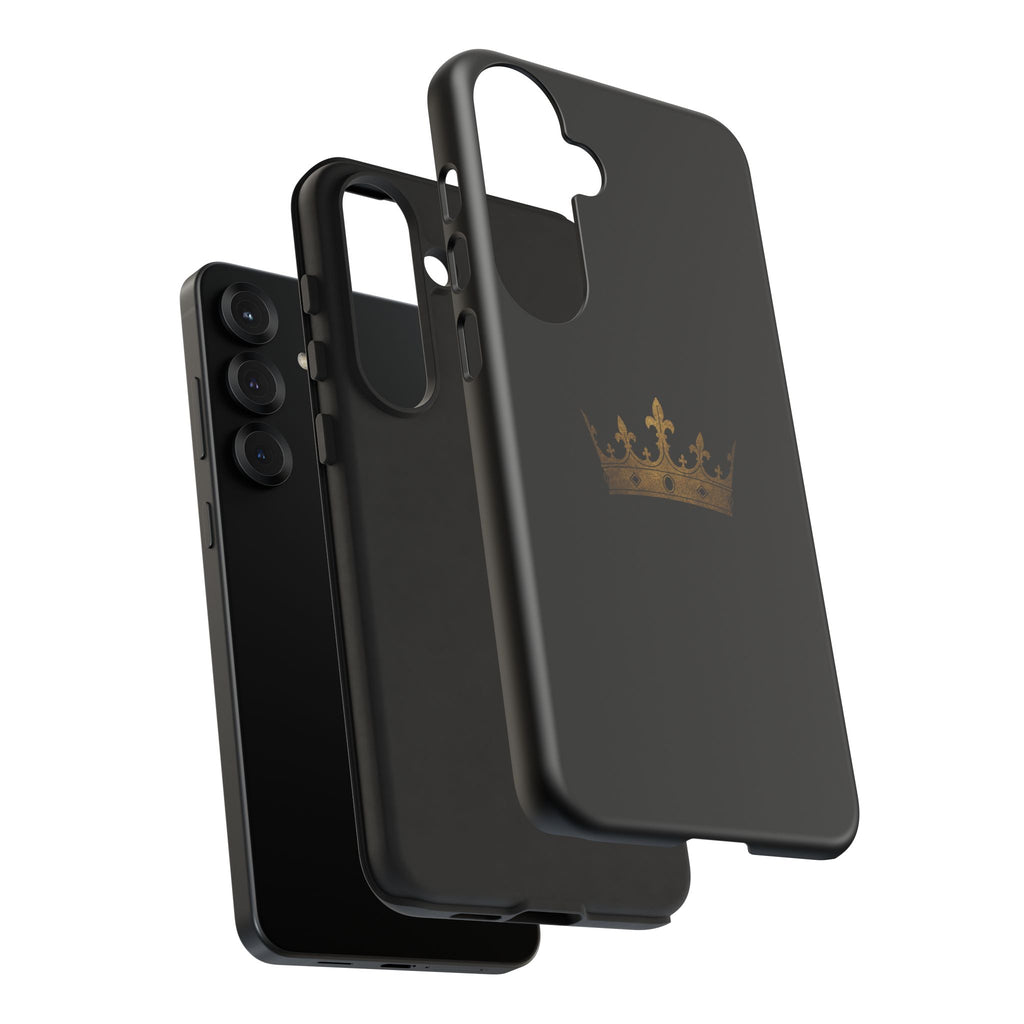 Crown Tough Phone Case – Black Protective King Crown Design