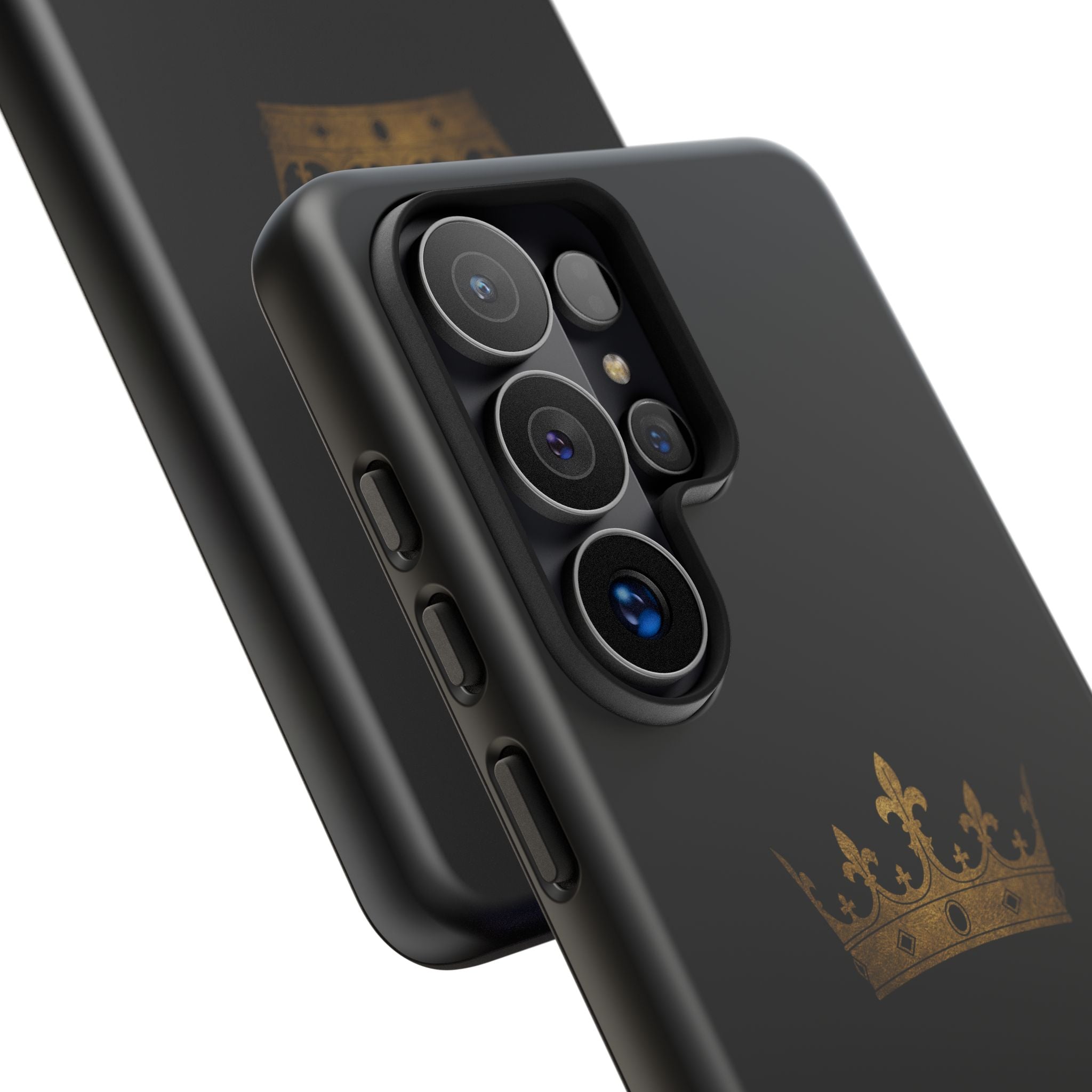 Crown Tough Phone Case – Black Protective King Crown Design