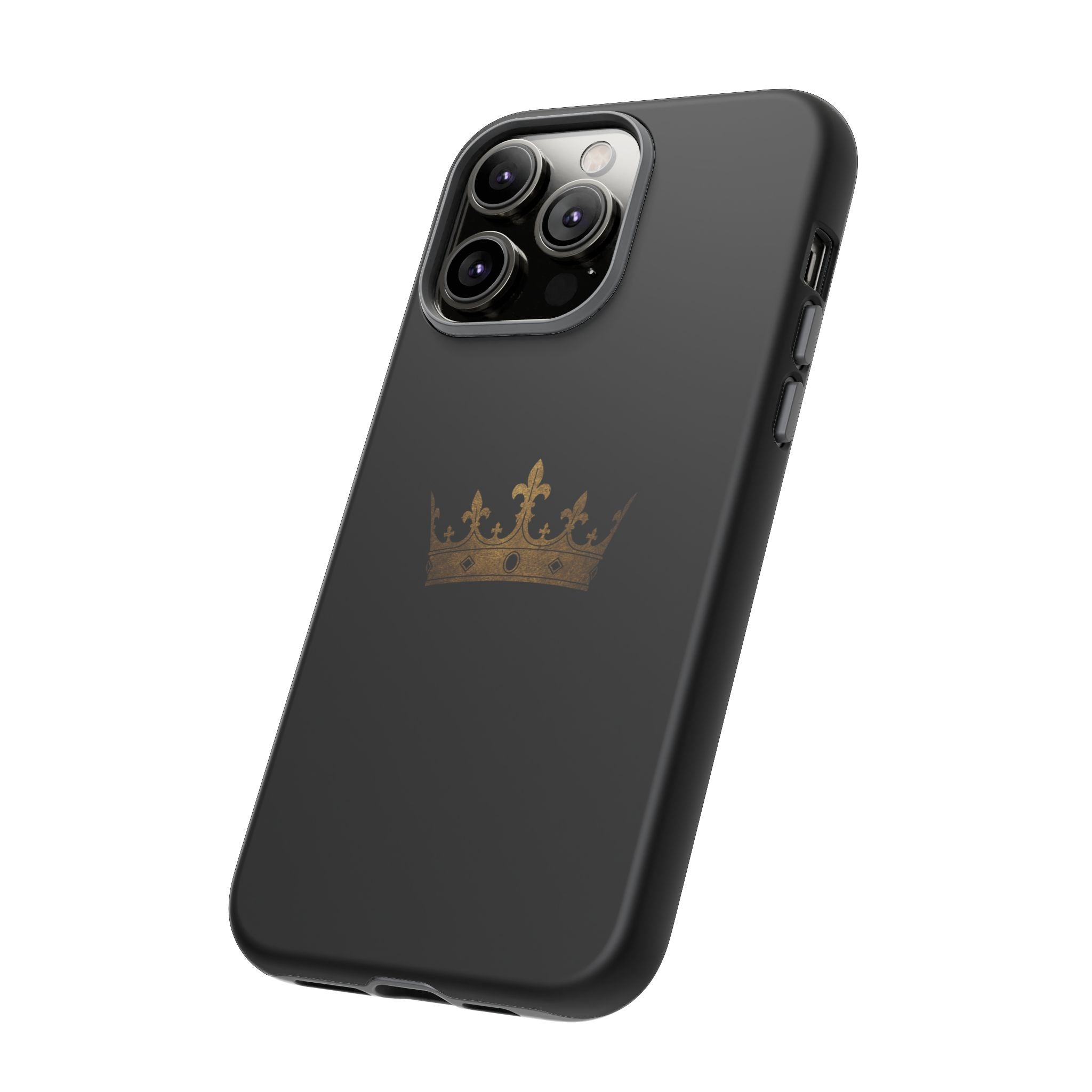 Crown Tough Phone Case – Black Protective King Crown Design