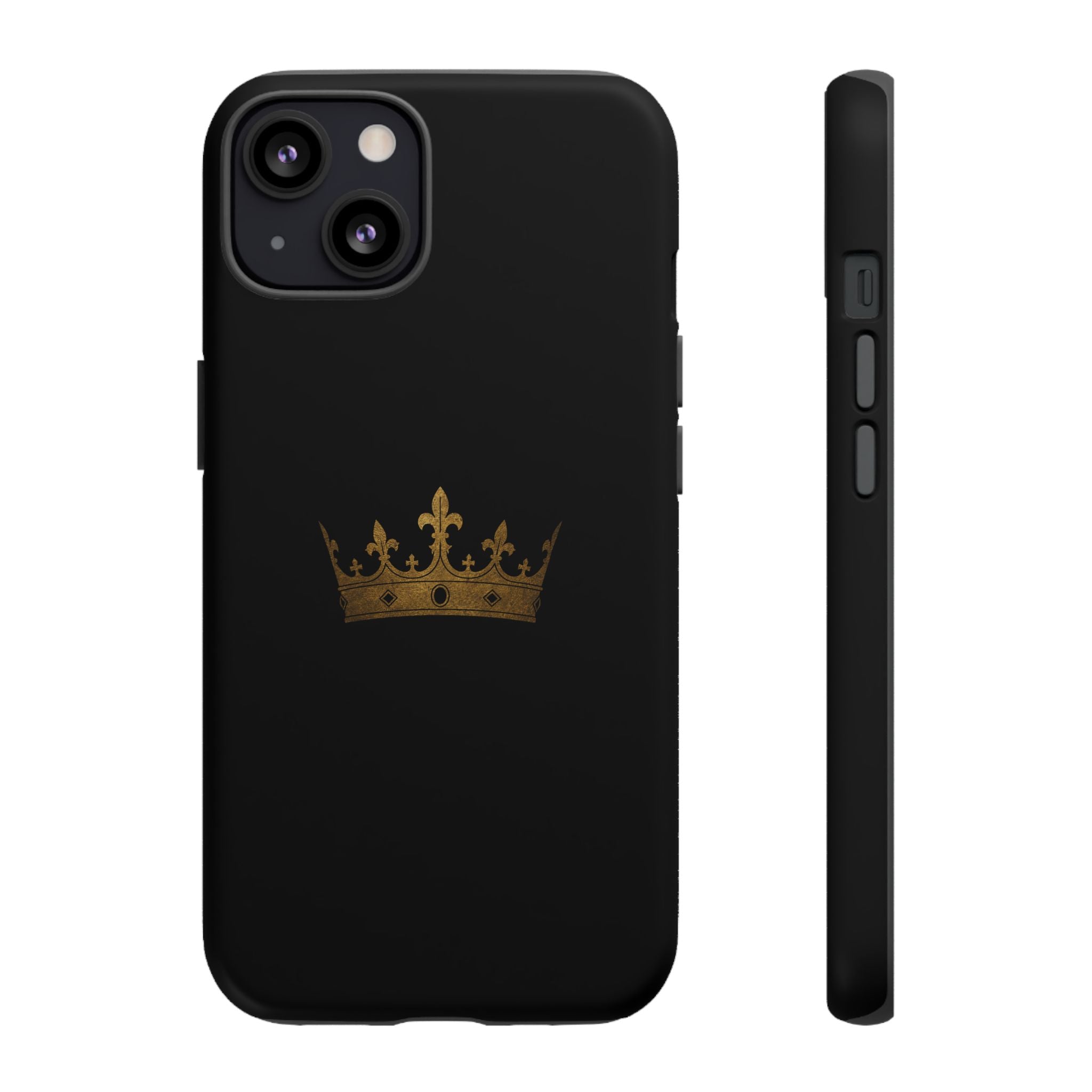 Crown Tough Phone Case – Black Protective King Crown Design