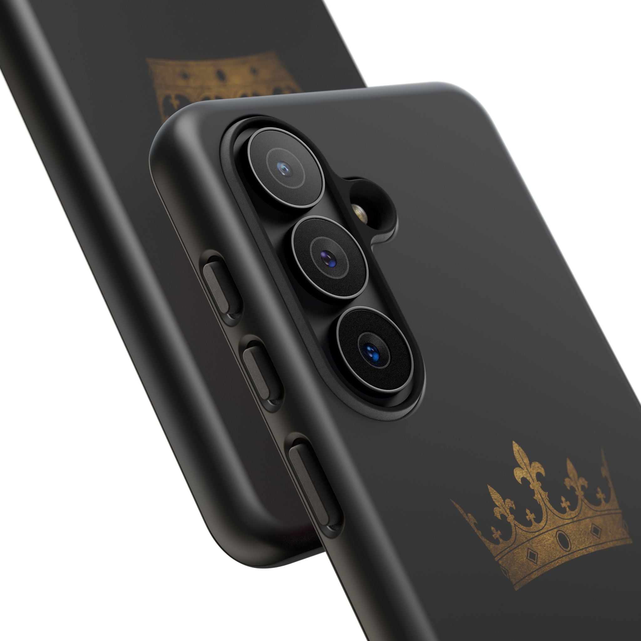 Crown Tough Phone Case – Black Protective King Crown Design