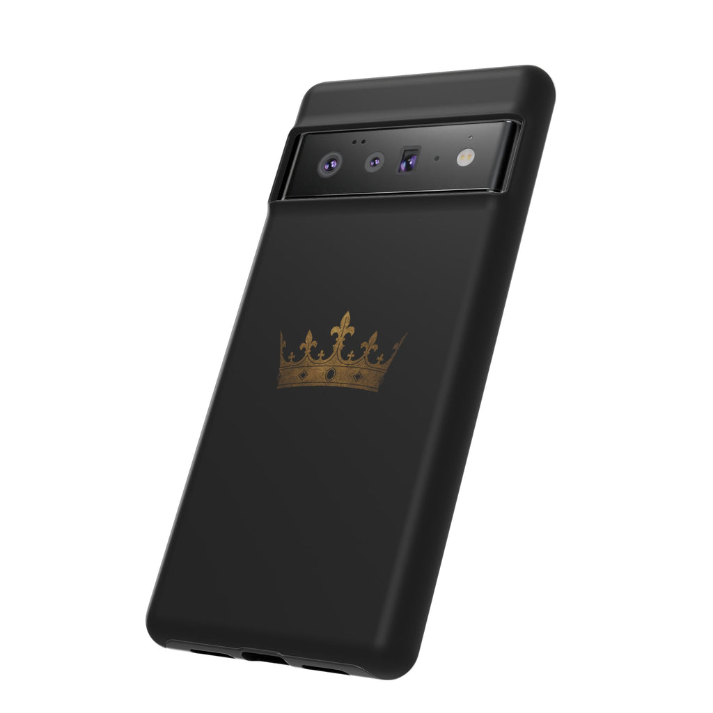 Crown Tough Phone Case – Black Protective King Crown Design