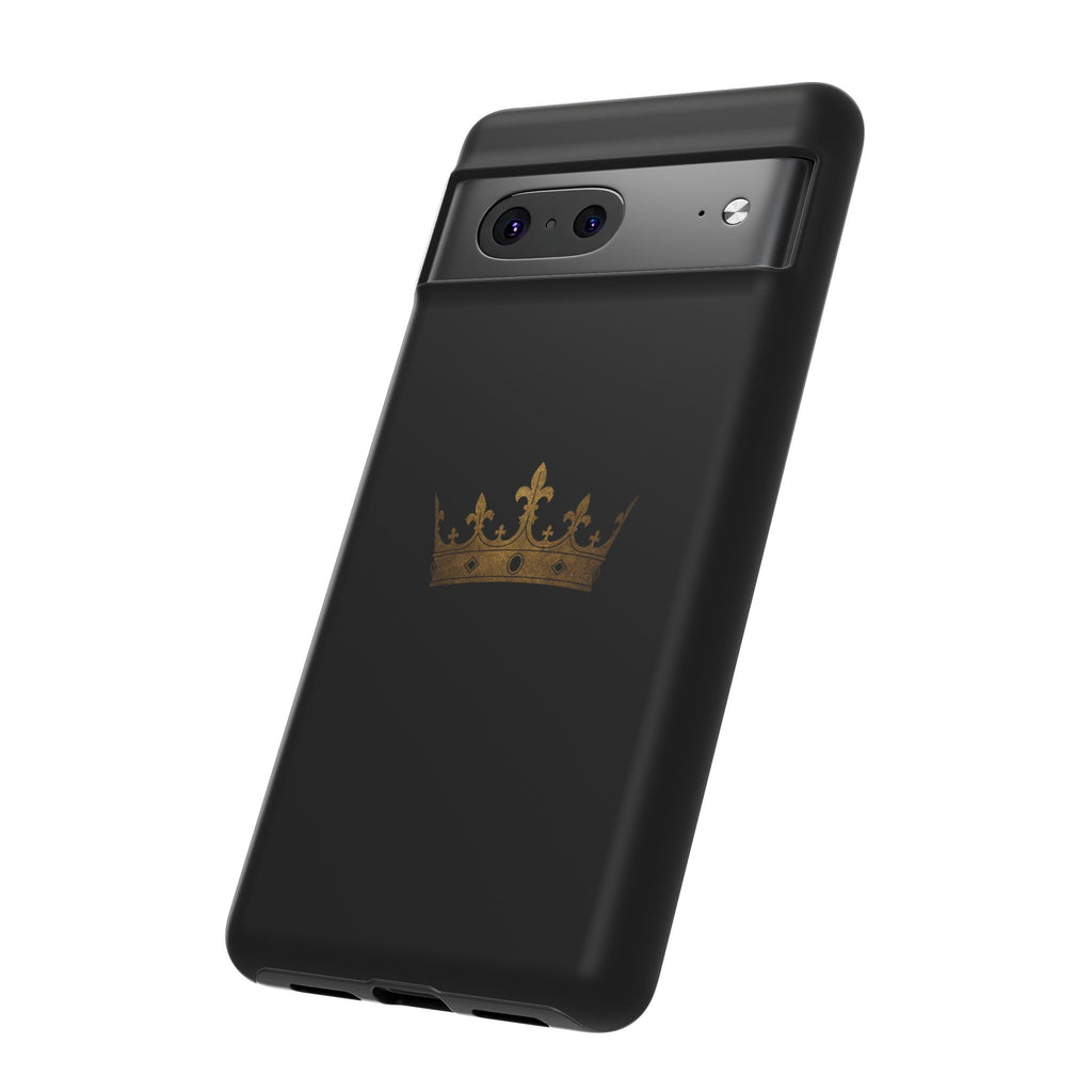 Crown Tough Phone Case – Black Protective King Crown Design