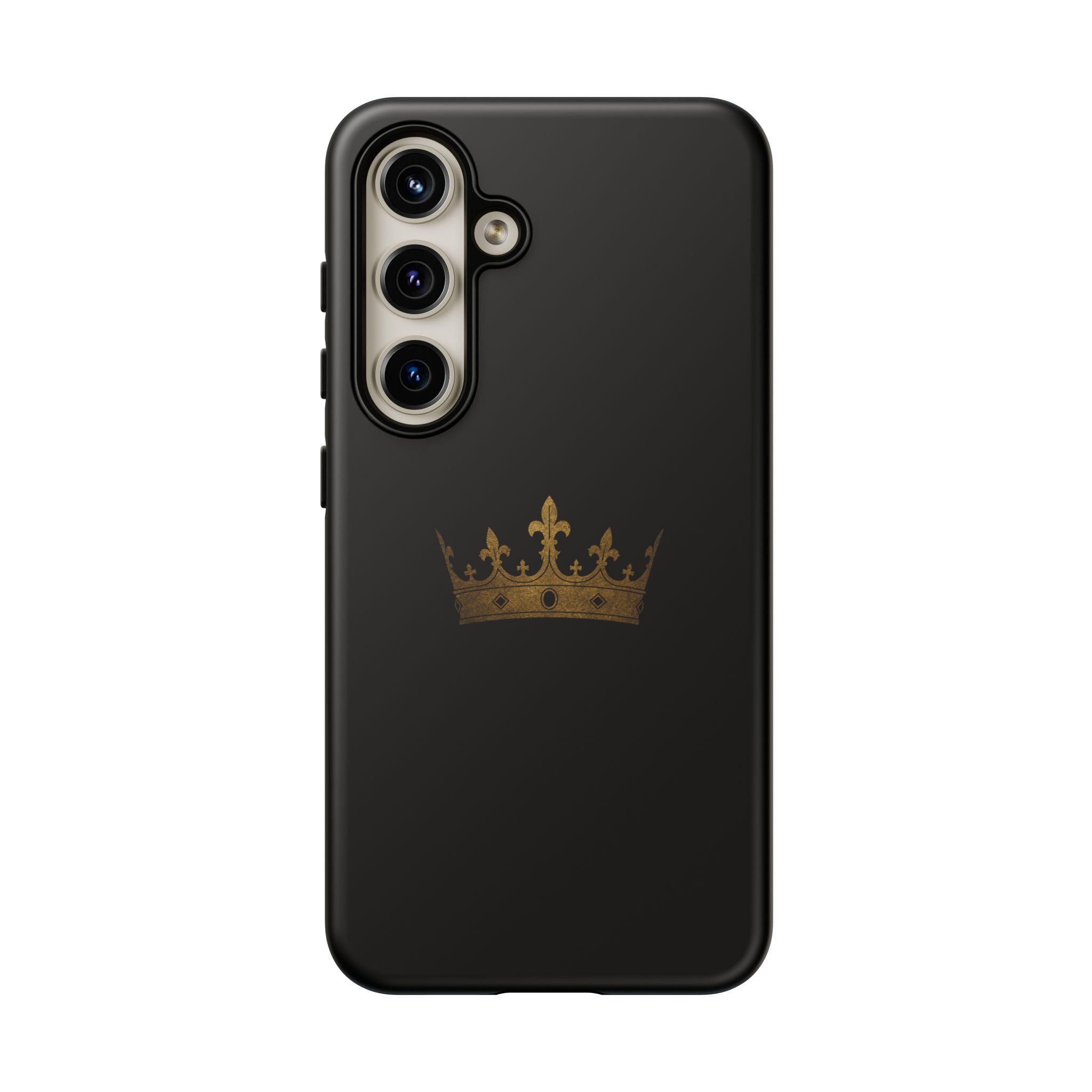 Crown Tough Phone Case – Black Protective King Crown Design