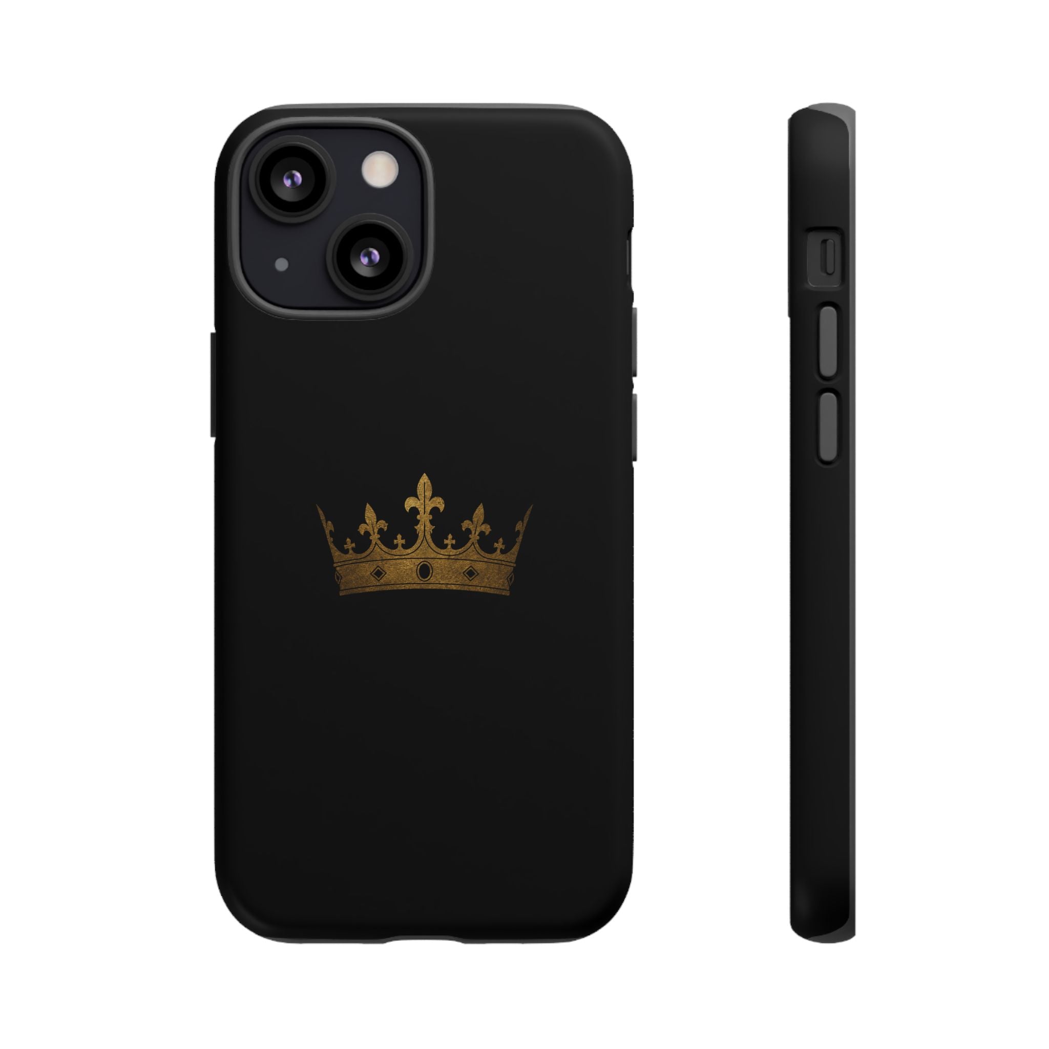 Crown Tough Phone Case – Black Protective King Crown Design