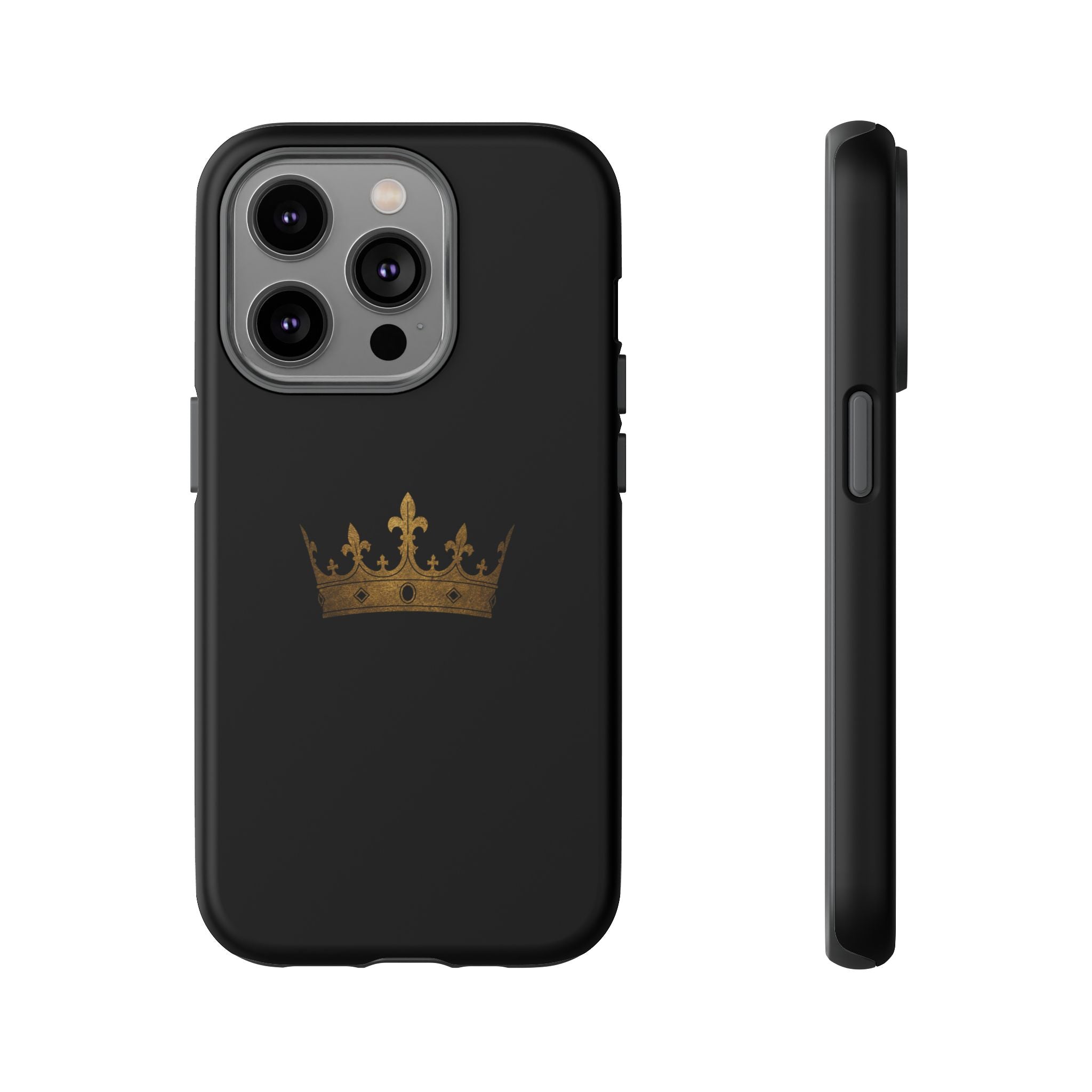Crown Tough Phone Case – Black Protective King Crown Design