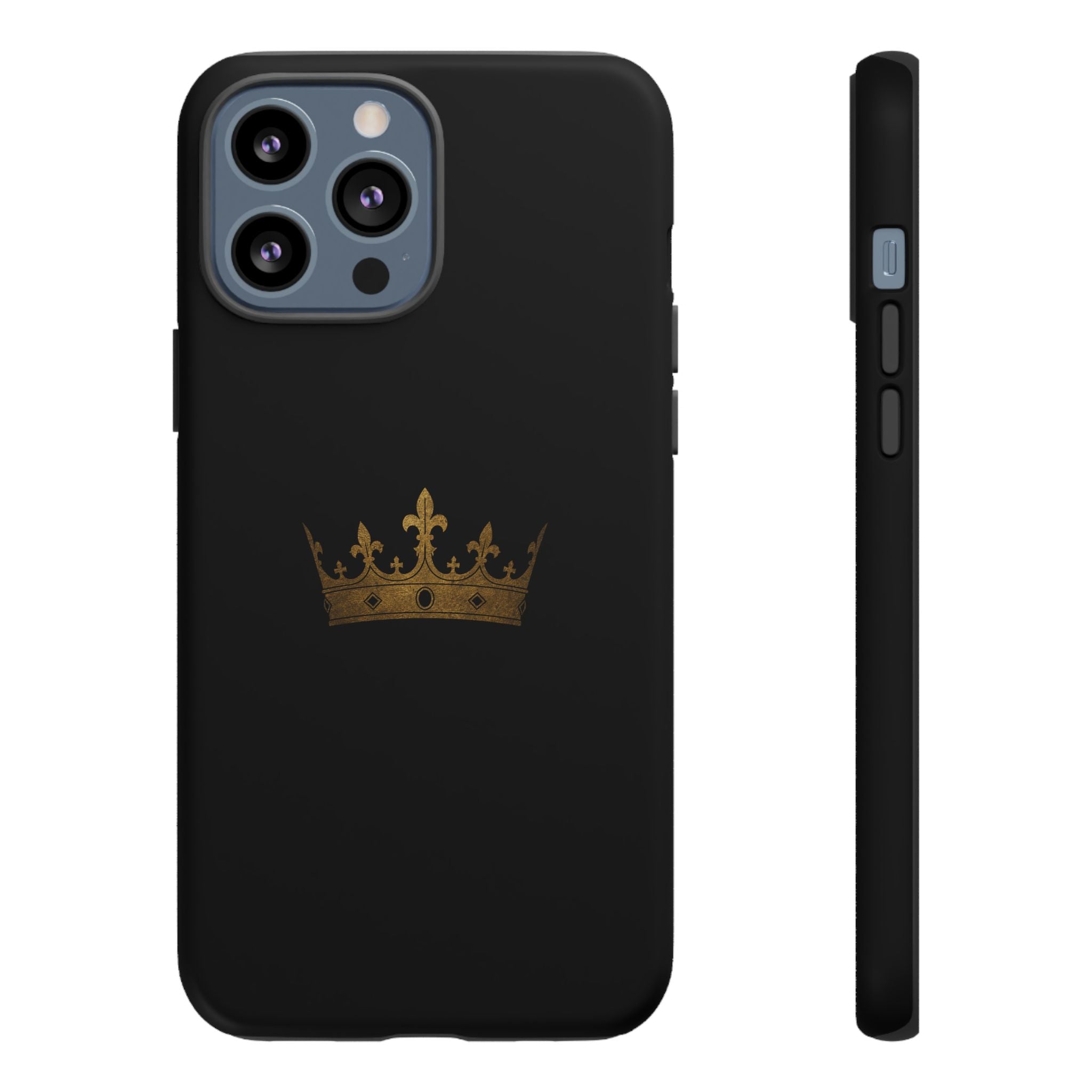 Crown Tough Phone Case – Black Protective King Crown Design