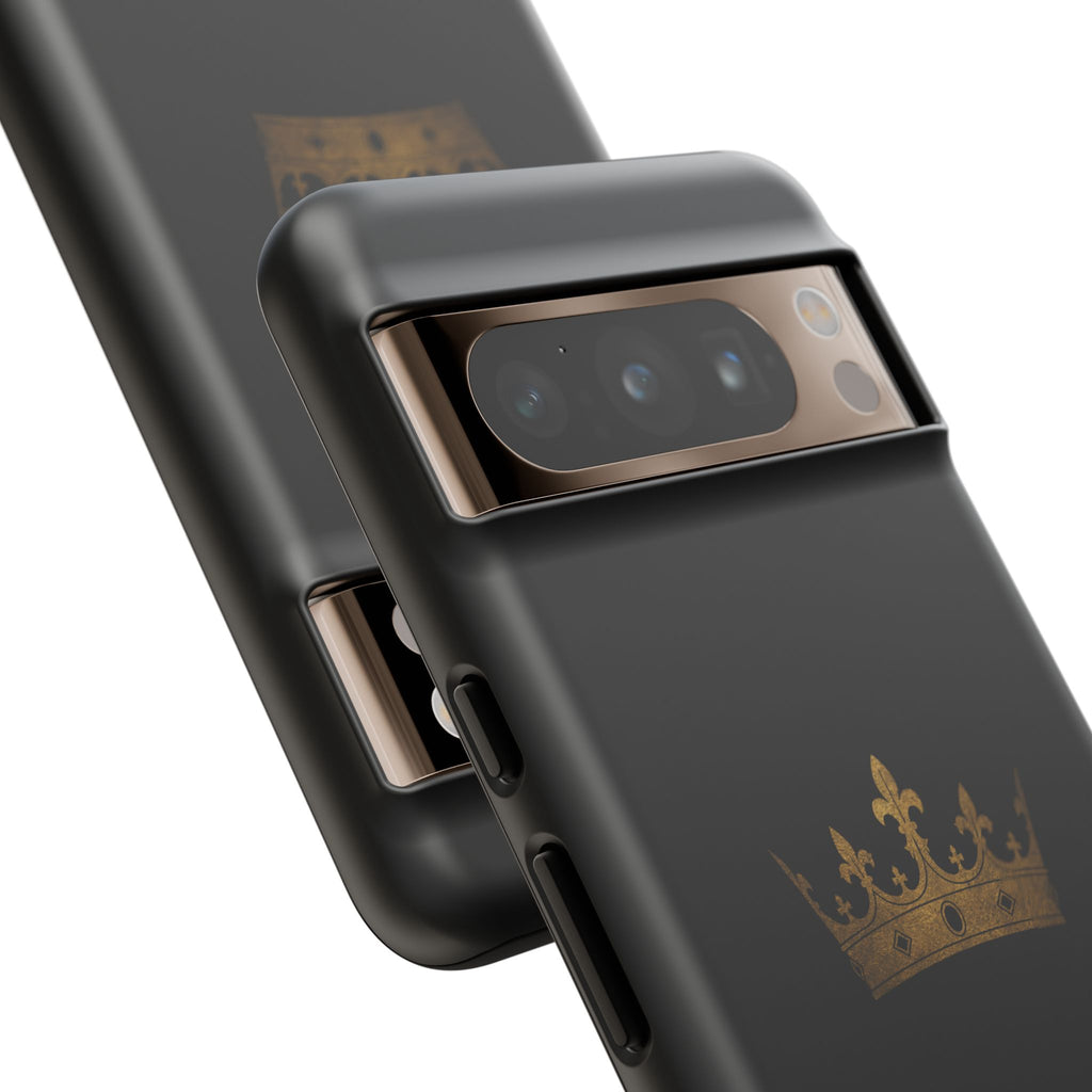 Crown Tough Phone Case – Black Protective King Crown Design