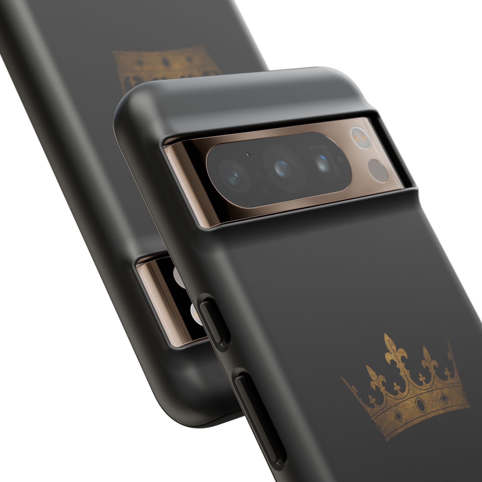 Crown Tough Phone Case – Black Protective King Crown Design