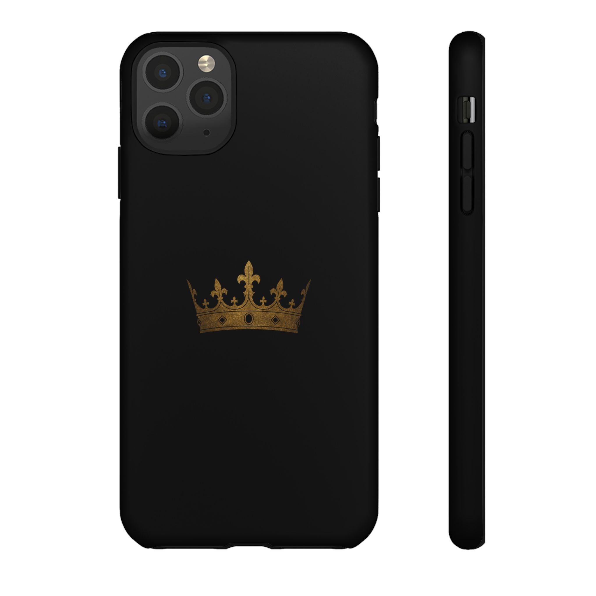 Crown Tough Phone Case – Black Protective King Crown Design