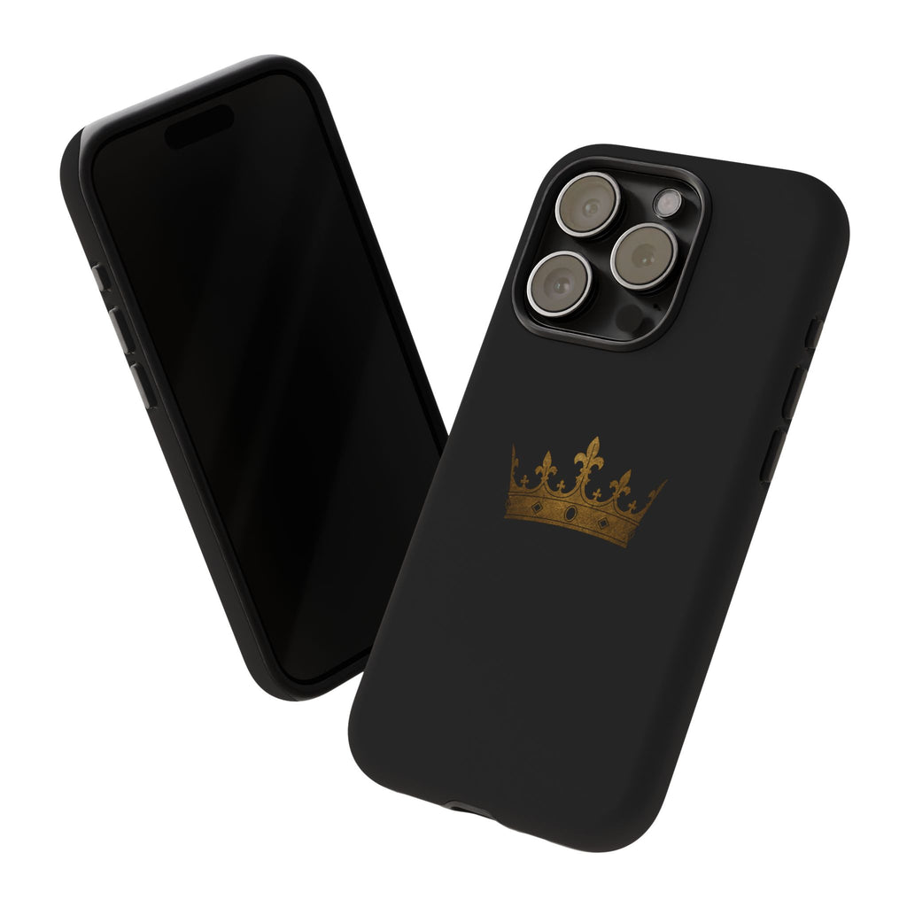 Crown Tough Phone Case – Black Protective King Crown Design