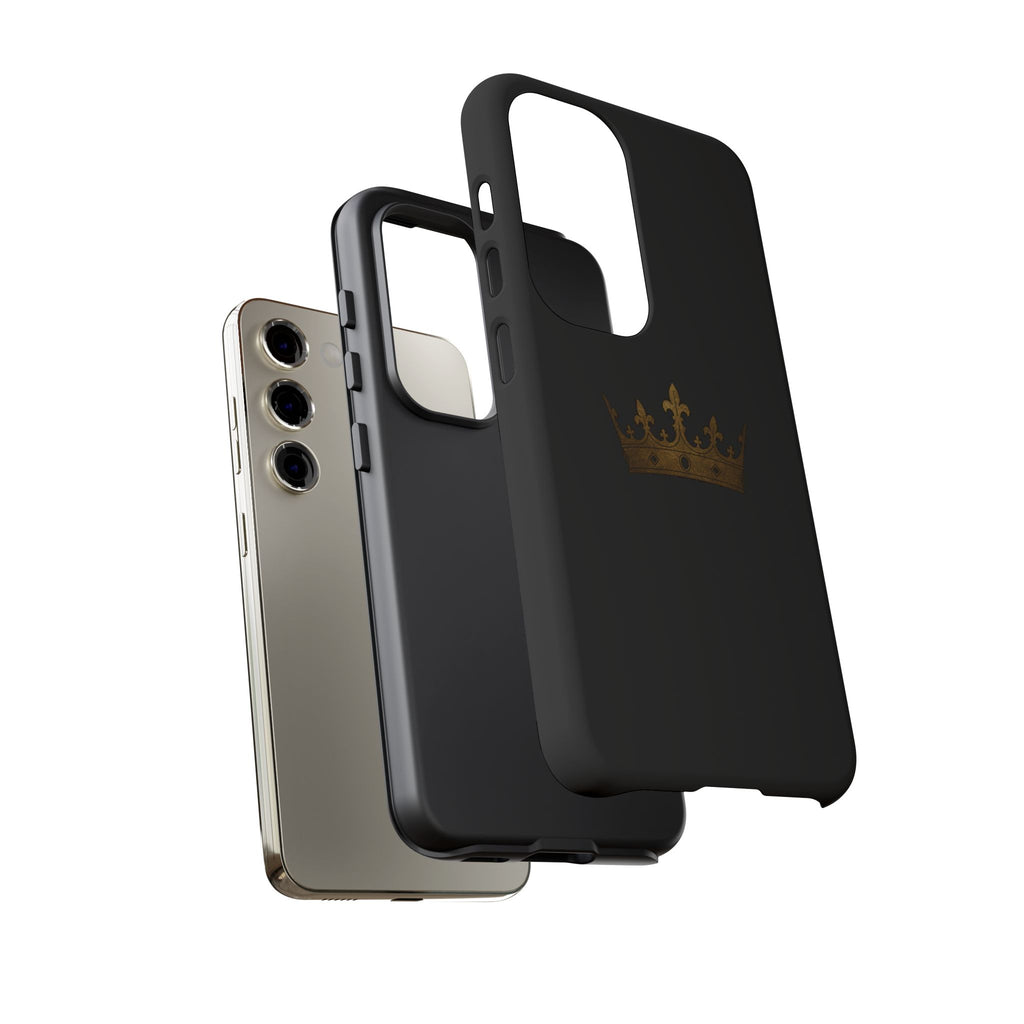 Crown Tough Phone Case – Black Protective King Crown Design