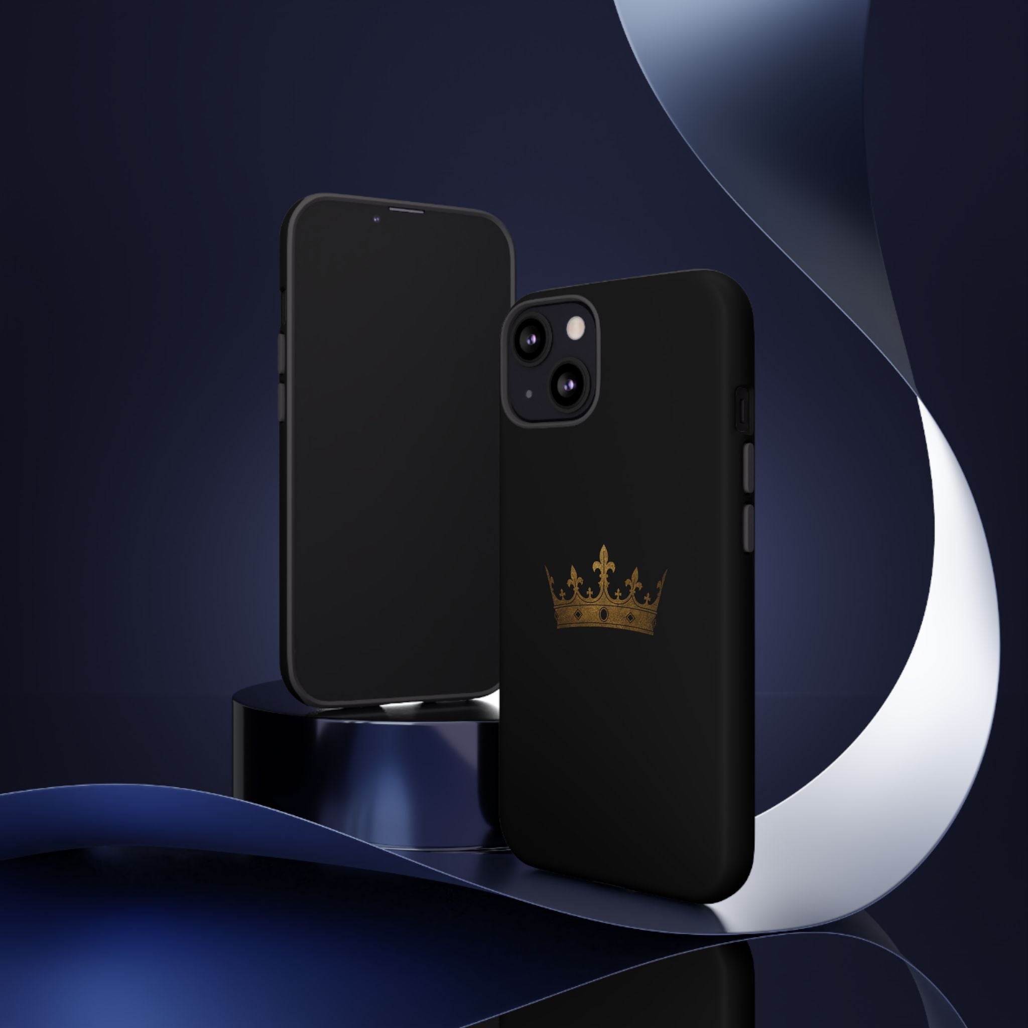 Crown Tough Phone Case – Black Protective King Crown Design