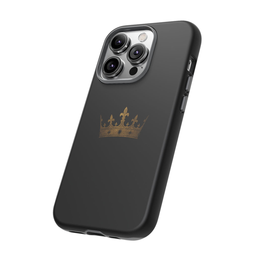 Crown Tough Phone Case – Black Protective King Crown Design