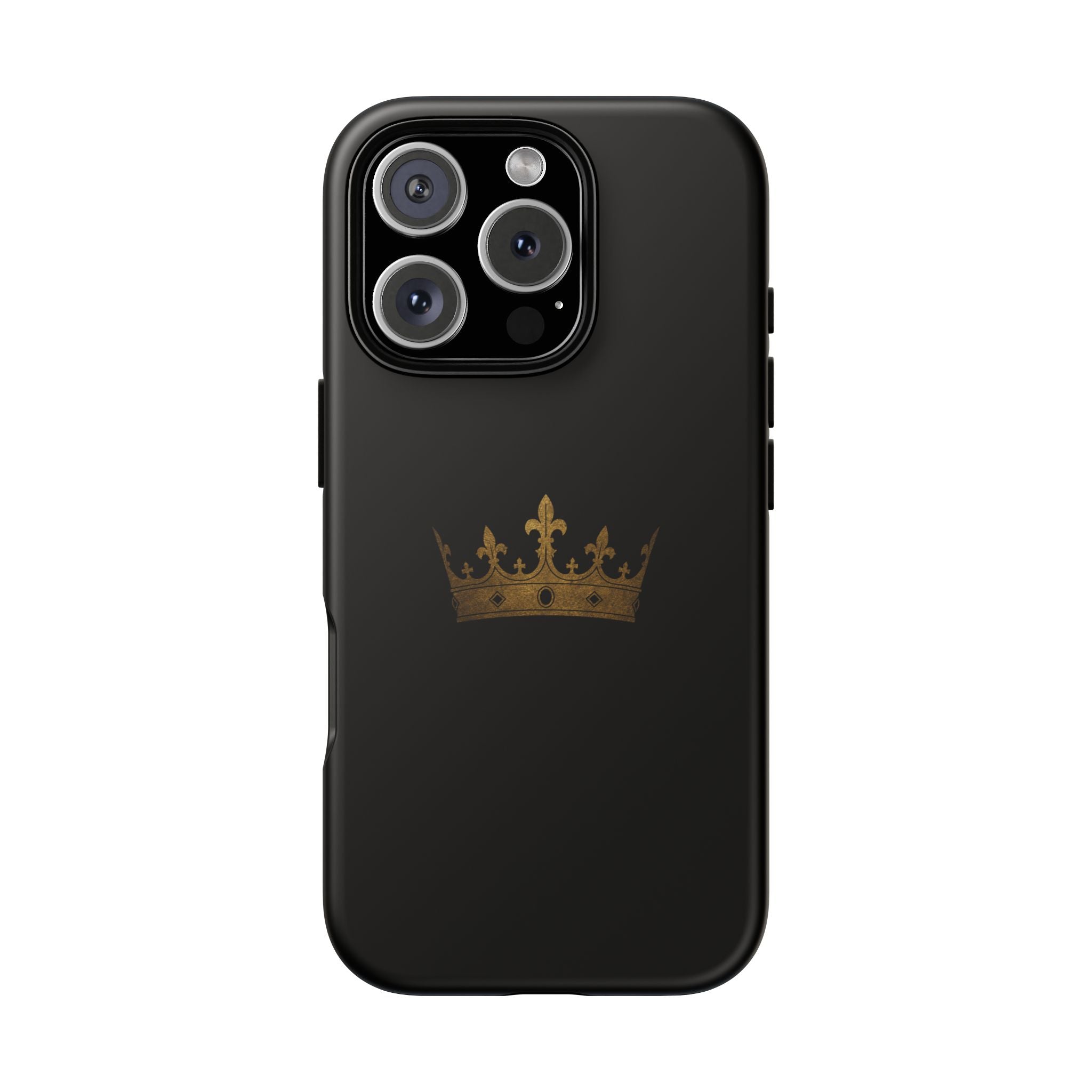 Crown Tough Phone Case – Black Protective King Crown Design