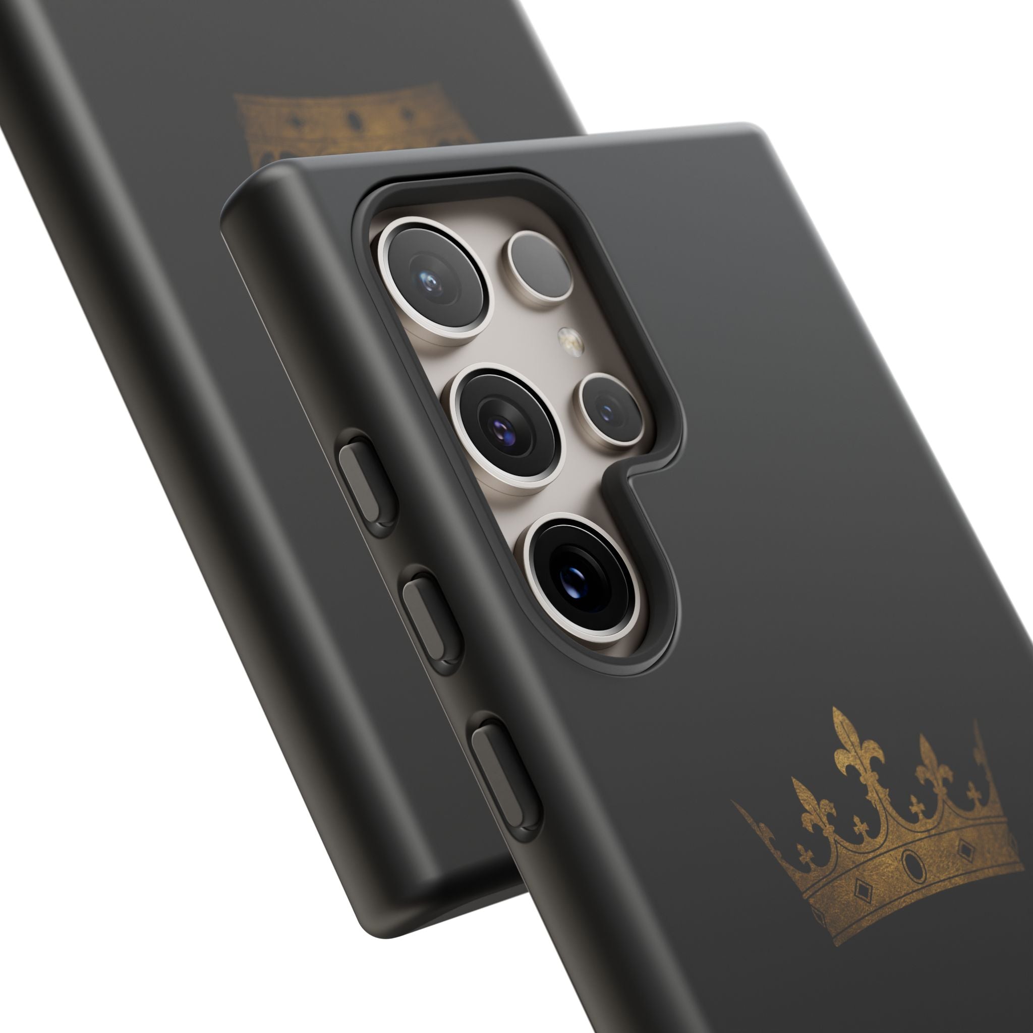 Crown Tough Phone Case – Black Protective King Crown Design