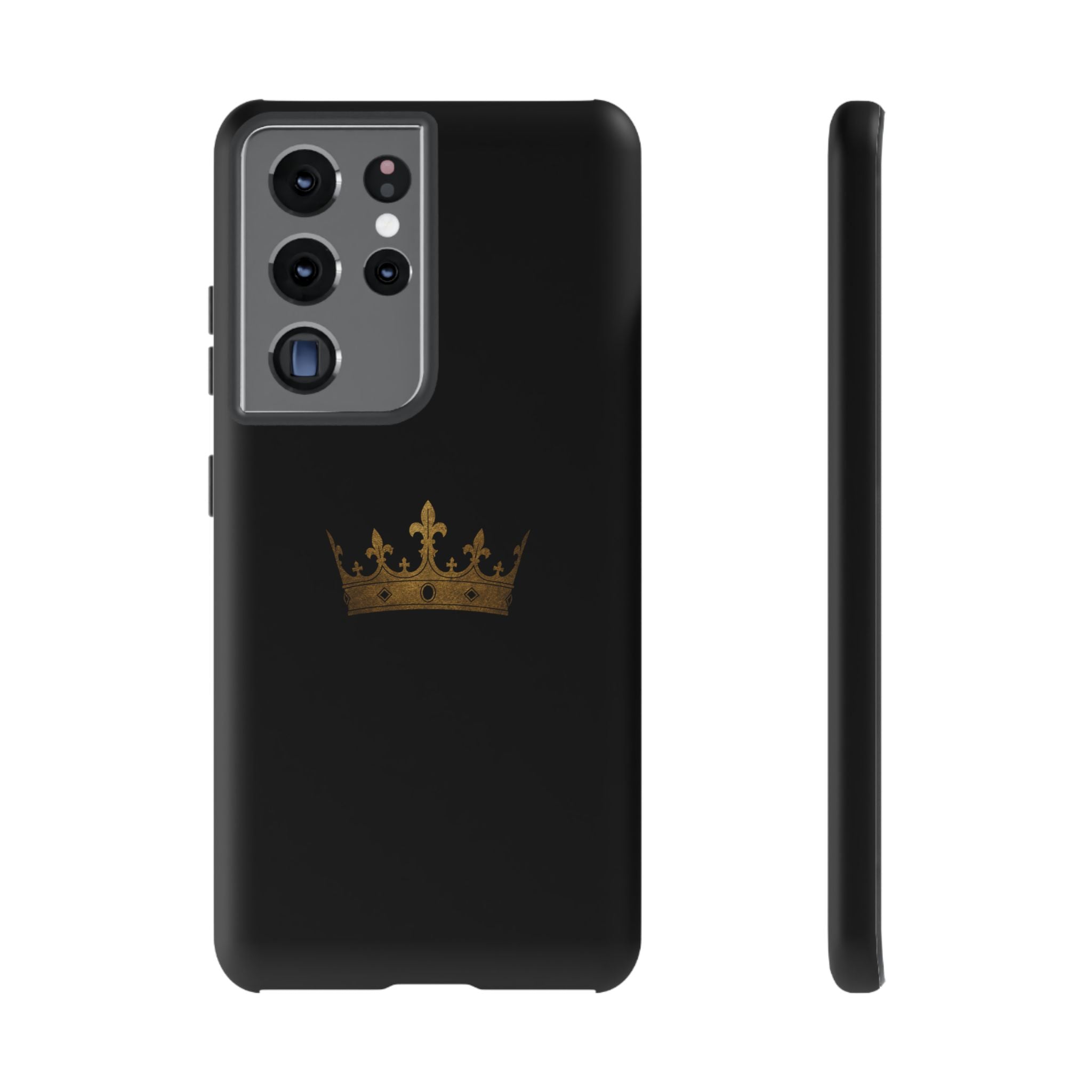 Crown Tough Phone Case – Black Protective King Crown Design